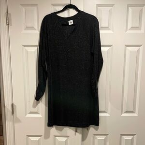 Black Long Sleeve Sweatshirt Dress